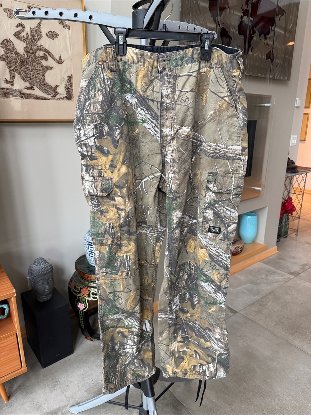 Walls Realtree-Style Camouflage Cargo Pants in Green & Brown - Men’s L 38-40